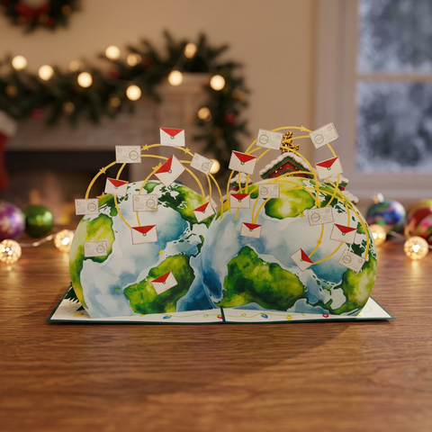 North Pole Post Office 3D Christmas Pop Up Card