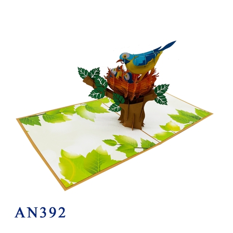 Birds Family Pop Up Card