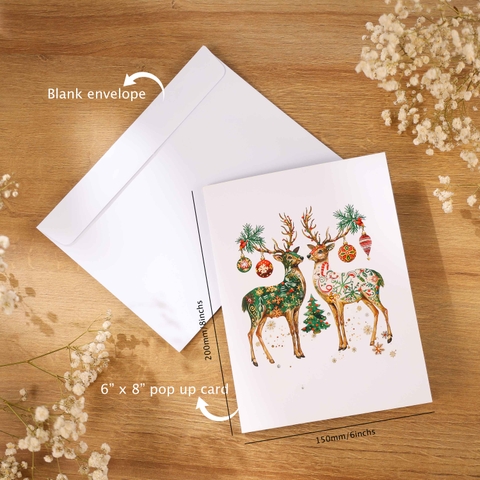 Reindeers Christmas Pop Up Card