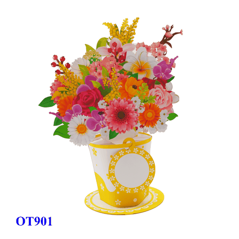 Cup Of Flowers Pop Up