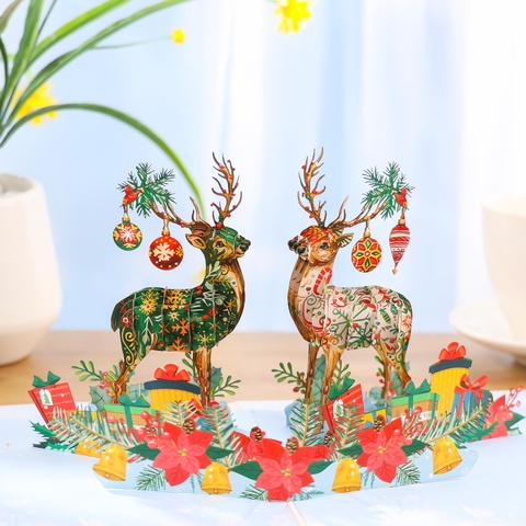 Reindeers Christmas Pop Up Card