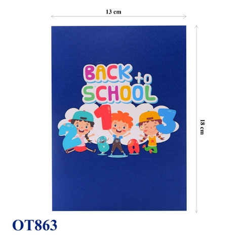 123 Back To School Pop Up Card