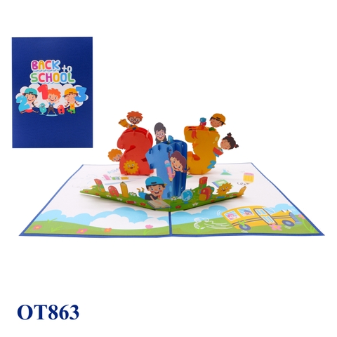 123 Back To School Pop Up Card