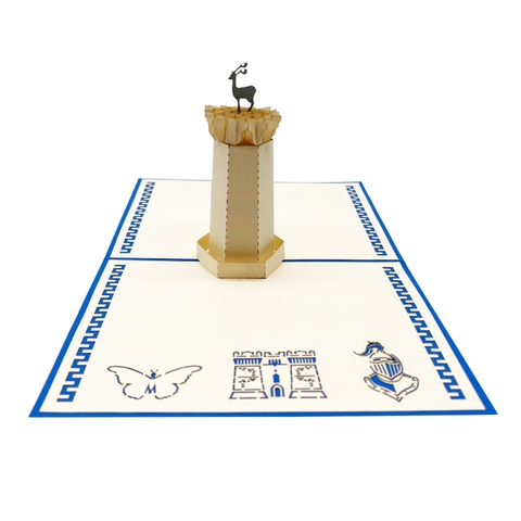 Rhodes Greece Pop Up Card