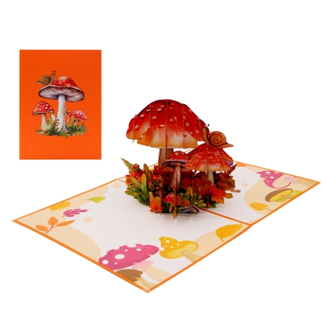 Mushroom Autumn Pop Up Card