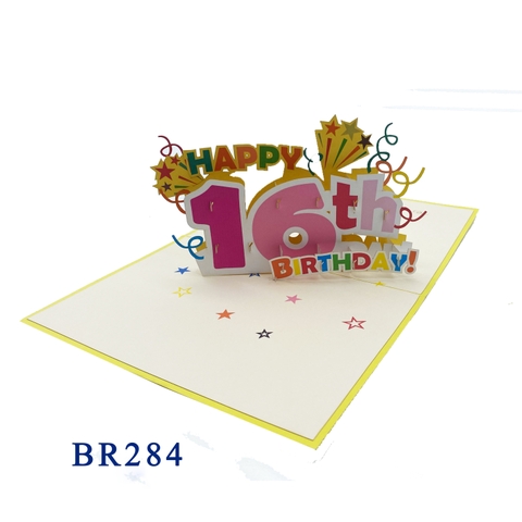 16th Birthday Pop Up Card