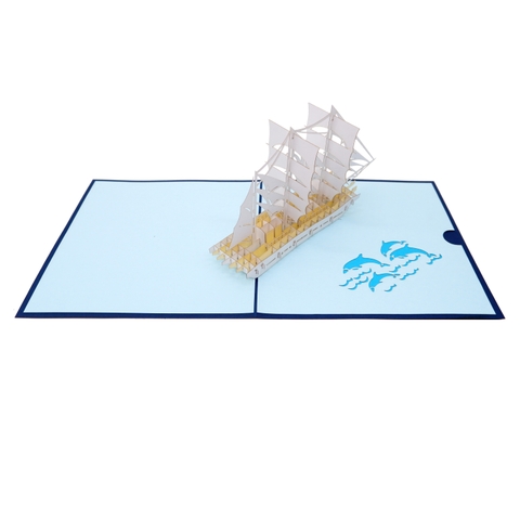 Yacht Pop Up Card