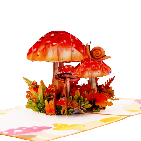 Mushroom Autumn Pop Up Card