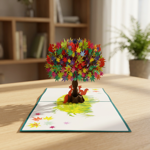 3D Pop Up Tree Greeting Card – Handmade Paper Tree Pop Up Card Wholesale