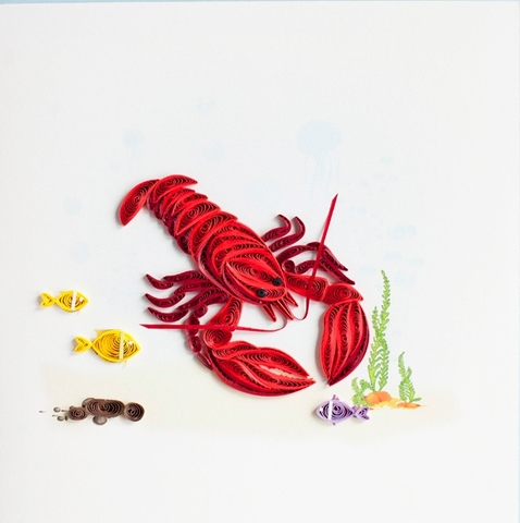 Lobster Quilling Card