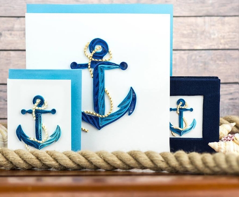 Anchor Quilling Card