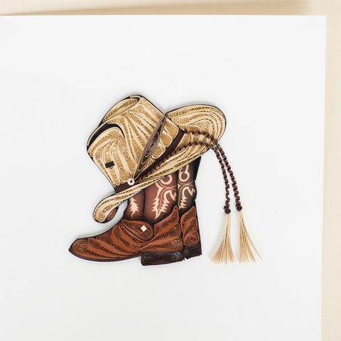 Shoes and Hats Quilling Card