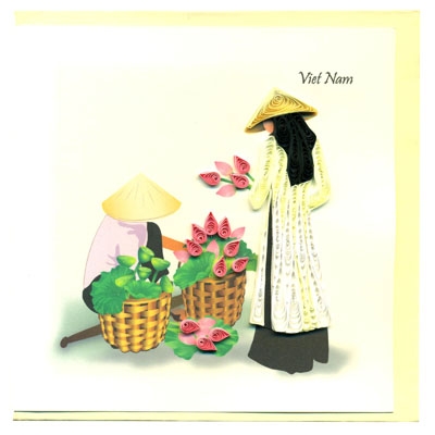 Miss Vietnam Quilling Card