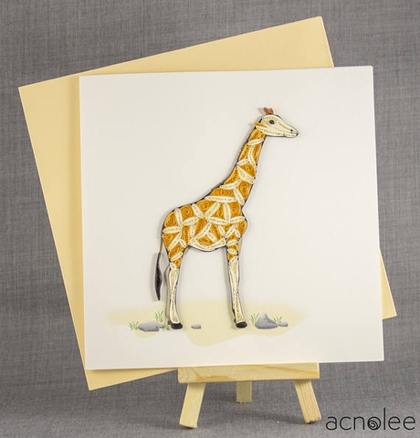 Animals Giraffe Quilling Card