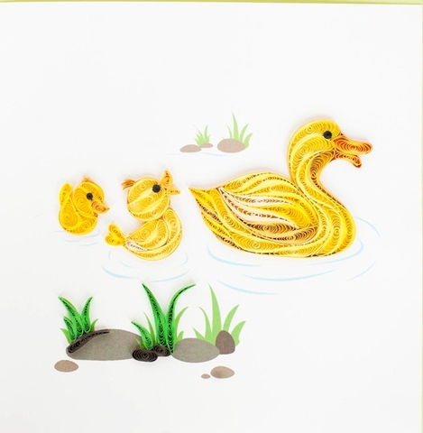 Duck Family Quilling Card