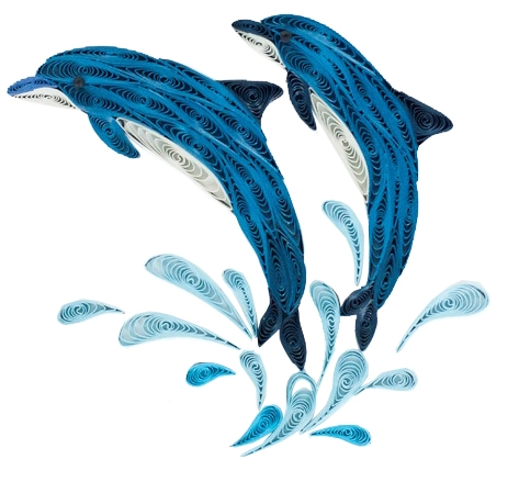 Dolphin Quilling Card