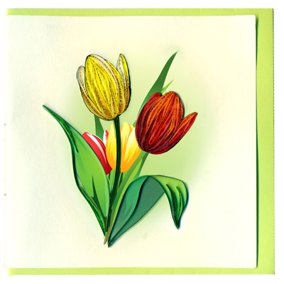 Tulip Quilling Card