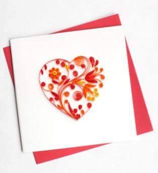 Heart Quilling Card