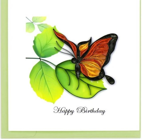 Butterfly Happy Birthday Quilling Card