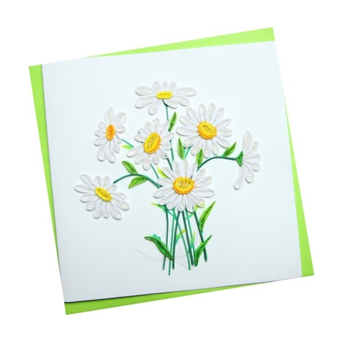 Flower White Quilling Card
