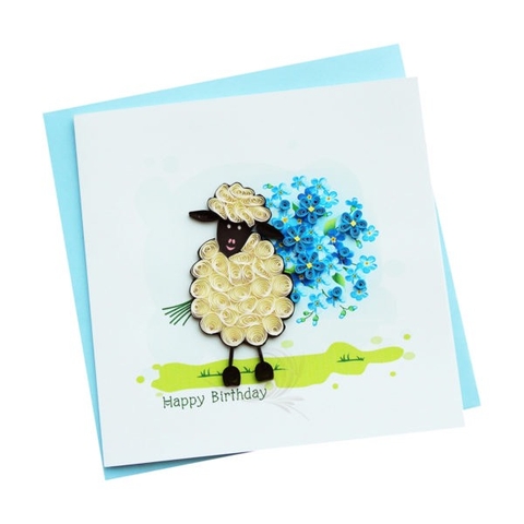 Sheep Quilling Card