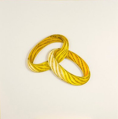 Couple Rings Quilling Card