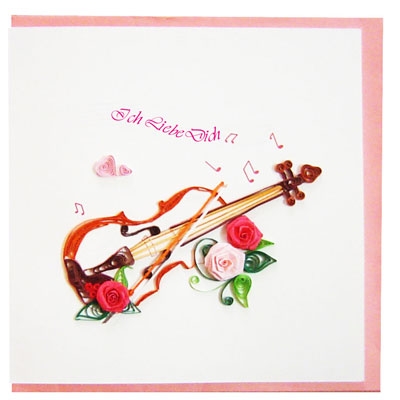Violin Quilling Card