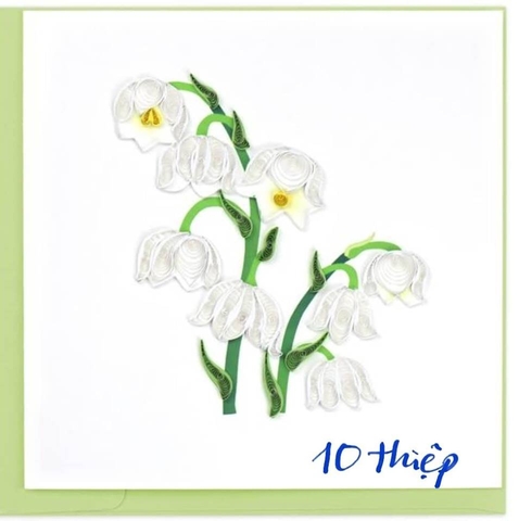 Flower Lily of the valley Quilling Card