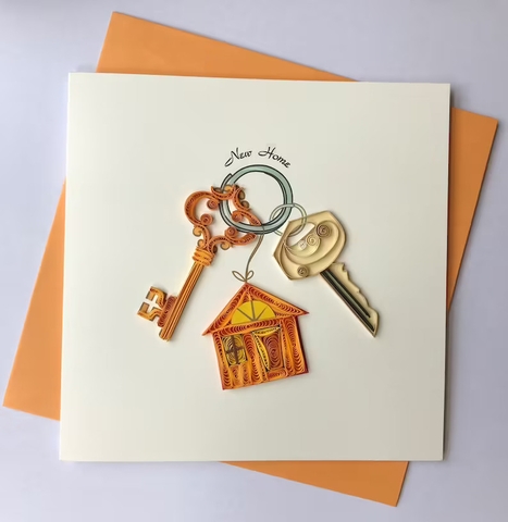 Key Quilling Card