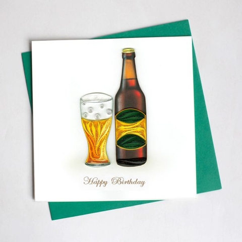 Cheering Happy Birthday Quilling Card