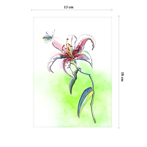 White Lily Flower Pop Up Card