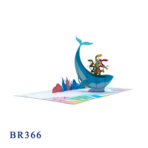 Happy Birthday Whale Pop Up Card