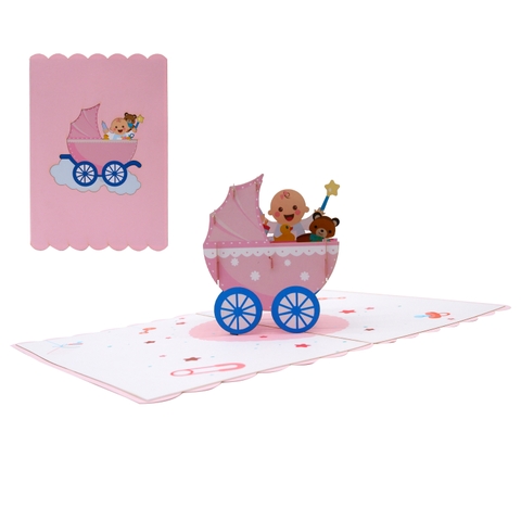 New 3D Pop-Up Pram Card