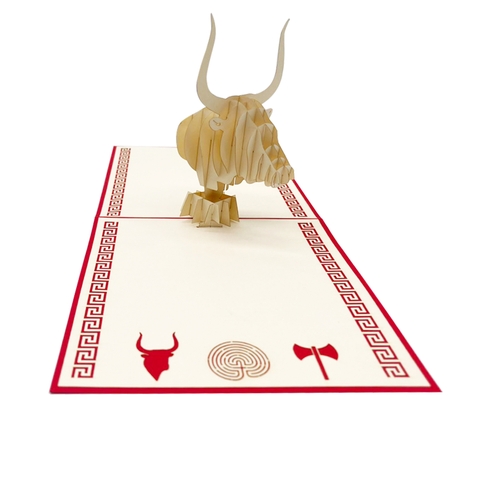 Minotaur Greece Pop Up Card