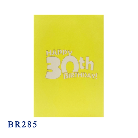30th Birthday Pop Up Card