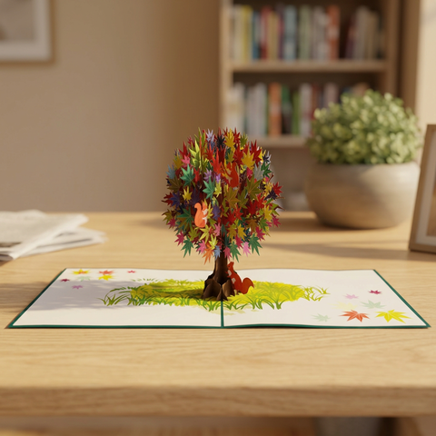3D Pop Up Tree Greeting Card – Handmade Paper Tree Pop Up Card Wholesale