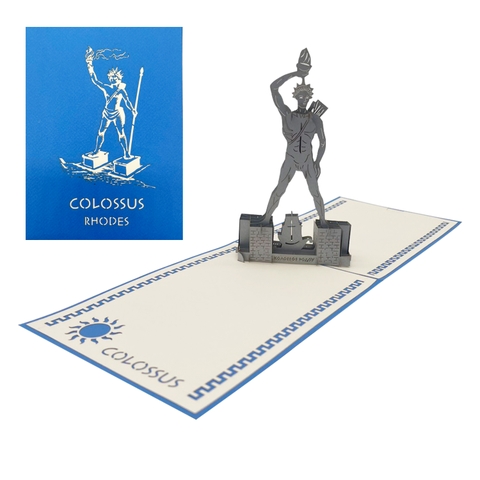 Clossus Rhodes Greece Pop Up Card