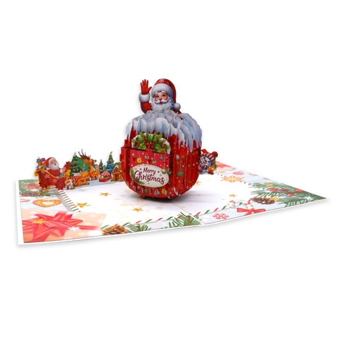 3D Christmas Santa Pop Up Card