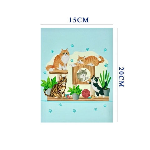 3D Cat House Pop-Up Greeting Card