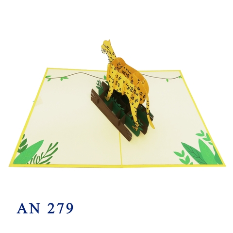 Leopard 3d pop up card