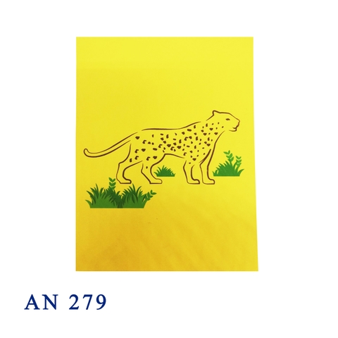 Leopard 3d pop up card