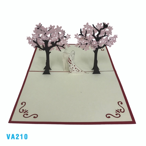 Getting Married Under The Cherry Blossom Pop Up Card