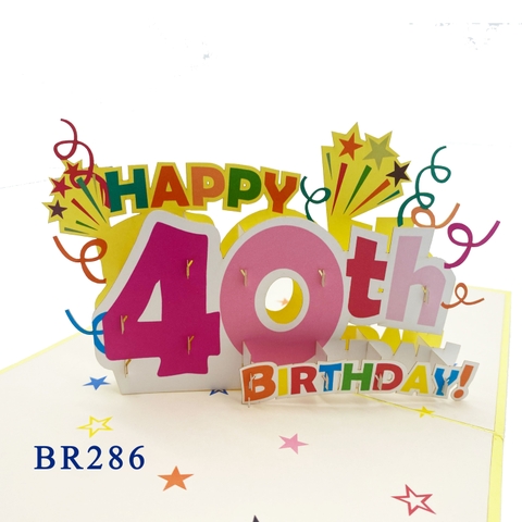 40th Birthday Pop Up Card