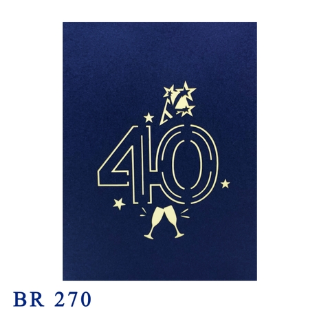 Happy 40th Birthday Pop Up Card