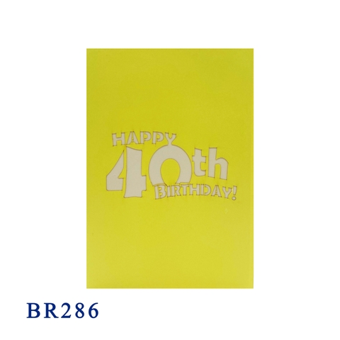 40th Birthday Pop Up Card