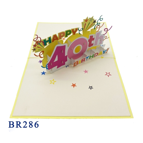40th Birthday Pop Up Card