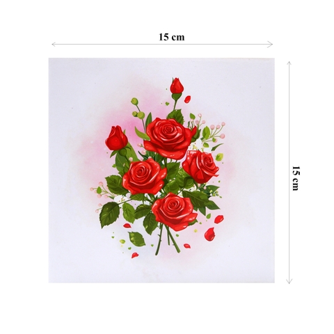 Luxury Red Floral Bouquet Pop-Up Card