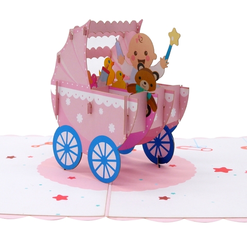 New 3D Pop-Up Pram Card