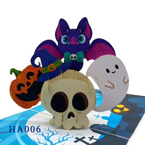 Skull Halloween Pop Up Card