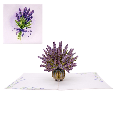 Lavender Bloom Pop-Up Card